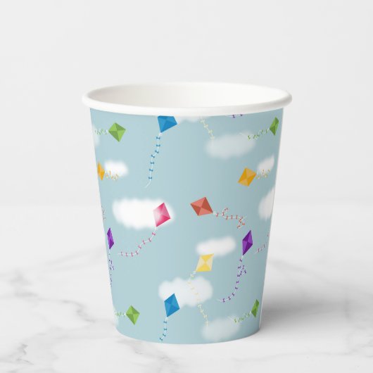 Schattigee veelkleurige vliegers Kinder Patroon Papieren Bekers (Achterkant)