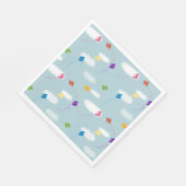 Schattigee veelkleurige vliegers Kinder Patroon Servet (Hoek)