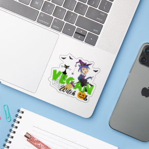 Schattigee Vegan Witch Halloween Sticker