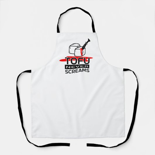 Schattigee veganistische tofu schort (Voorkant)