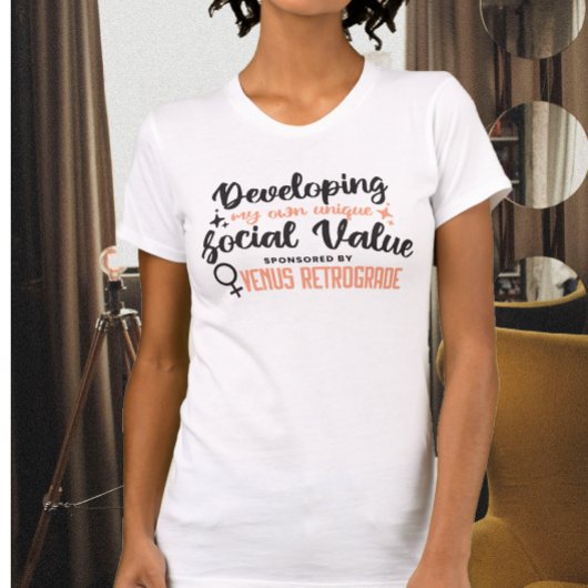 Schattigee Venus Typografie T-shirt