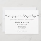 Schattigee verbindende hart lettertype engagement  kaart (Voorkant)