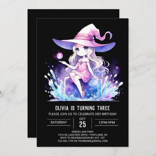 Schattigee verjaardag Boho Wizard Kaart (Voorkant / Achterkant)