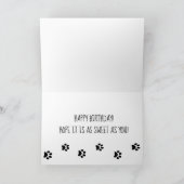 Schattigee Verjaardag Chihuahua met Cupcake Kaart (Binnen)