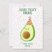 Schattigee verjaardag van de avocado kaart (Voorkant)