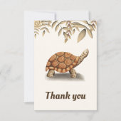Schattigee verjaardag van de schildpad bedankkaart (Voorkant)