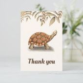 Schattigee verjaardag van de schildpad bedankkaart (Staand voorkant)