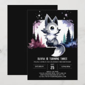 Schattigee verjaardag van de wolf kaart (Voorkant / Achterkant)