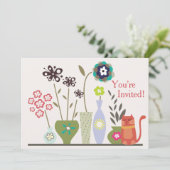 Schattigee verjaardag van potten en potten kaart (Staand voorkant)