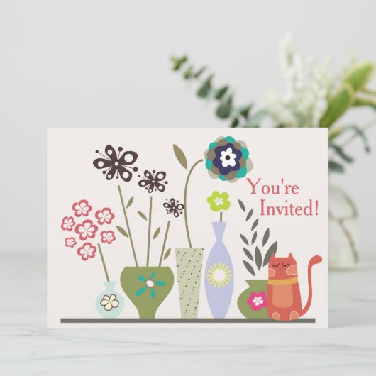 Schattigee verjaardag van potten en potten kaart (Staand voorkant)