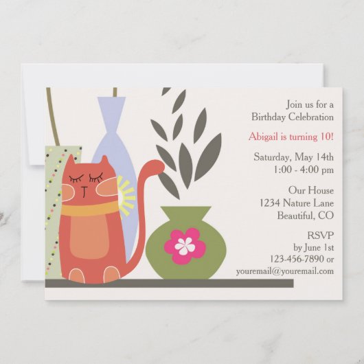 Schattigee verjaardag van potten en potten kaart (Achterkant)