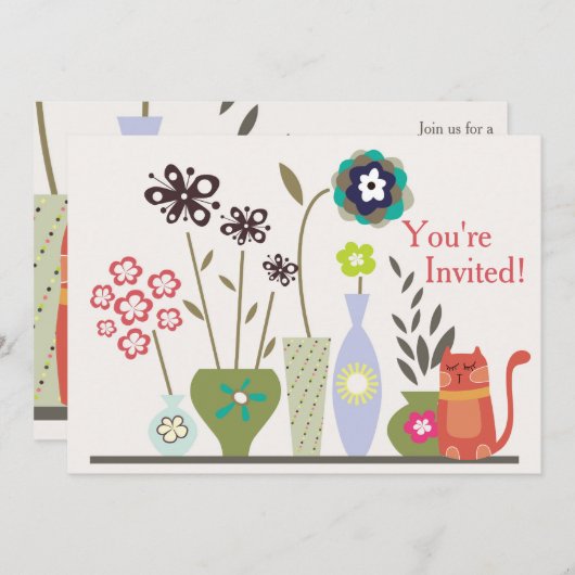 Schattigee verjaardag van potten en potten kaart (Voorkant / Achterkant)