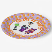 Schattigee verjaardagsfeestje voor kinderen papieren bordje (Gekanteld)