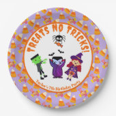 Schattigee verjaardagsfeestje voor kinderen papieren bordje (Voorkant)