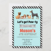 Schattigee verjaardagsfeestuitnodiging kaart (Voorkant)