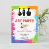 Schattigee verjaardagsfeestuitnodiging voor aardew kaart (Staand voorkant)