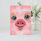 Schattigee verjaardagskaarten voor babyvarkens kaart (Staand voorkant)