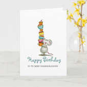 Schattigee verjaardagskaarten voor kleindochter kaart (Gele Bloem)