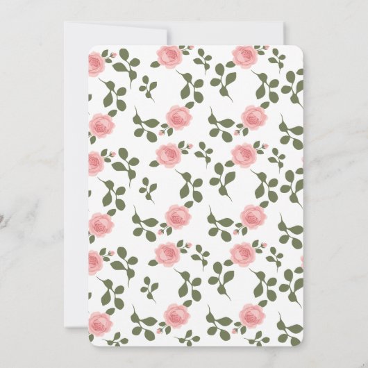 Schattigee verjaardagsuitnodiging met een bloemkat kaart (Achterkant)