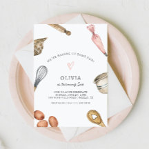 Schattigee verjaardagsuitnodiging van het bakkersf