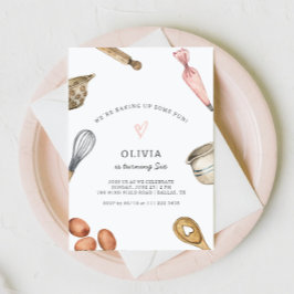 Schattigee verjaardagsuitnodiging van het bakkersf kaart