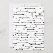 Schattigee verjaardagsuitnodiging voor boogschiete kaart (Achterkant)