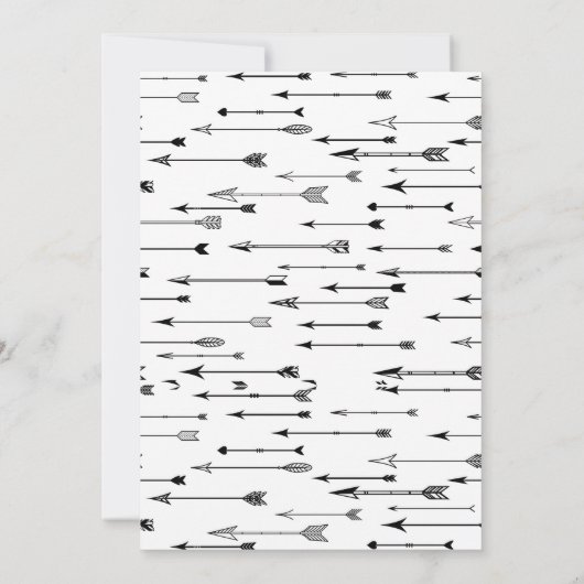 Schattigee verjaardagsuitnodiging voor boogschiete kaart (Achterkant)