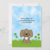 Schattigee verjaardagsuitnodiging voor puppy's voo kaart (Achterkant)