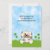 Schattigee verjaardagsuitnodiging voor puppy's voo kaart (Achterkant)