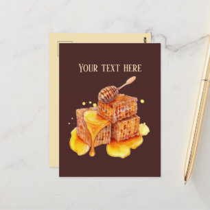 Schattigee Verkopers van Verse Honing voegen tekst Briefkaart