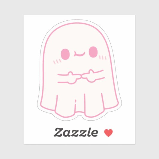 Schattigee verlegen geest sticker (Vel)