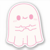 Schattigee verlegen geest sticker (Voorkant)