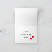 Schattigee verliefde pinguïns - kaart (Binnen)