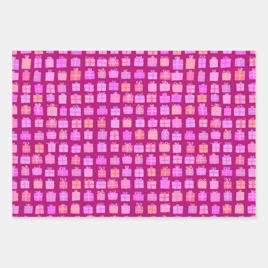 Schattigee Verpakte Geschenken w Bows Vakantie Ker Inpakpapier Vel (Voorkant 3)