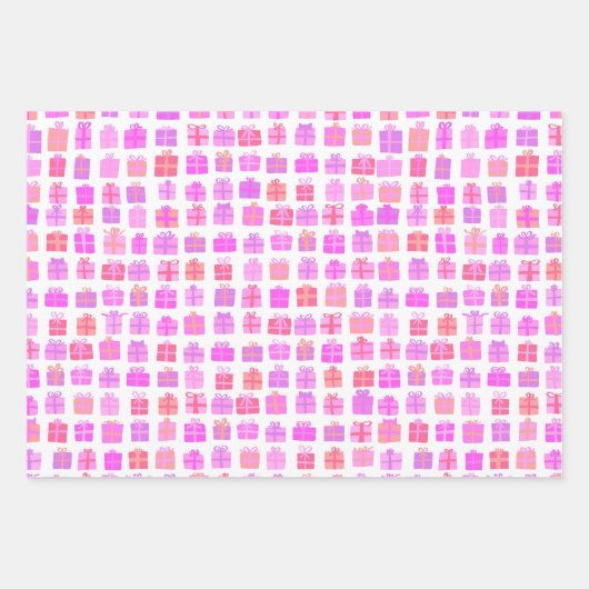 Schattigee Verpakte Geschenken w Bows Vakantie Ker Inpakpapier Vel (Voorkant 2)