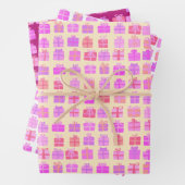 Schattigee Verpakte Geschenken w Bows Vakantie Ker Inpakpapier Vel (In situ)