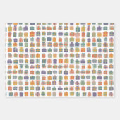 Schattigee Verpakte Geschenken w Bows Vakantie Ker Inpakpapier Vel (Voorkant 3)