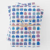 Schattigee Verpakte Geschenken w Bows Vakantie Ker Inpakpapier Vel (In situ)