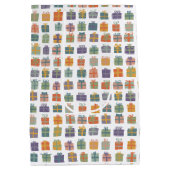 Schattigee Verpakte Geschenken w Bows Vakantie Ver Medium Cadeauzakje (Achterkant)