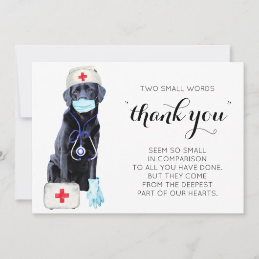 Schattigee Verpleeghond Dank u Verpleegkundigen Da Feestdagenkaart (Voorkant)