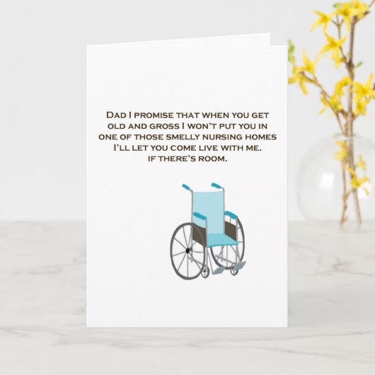 Schattigee verpleeghuis Vaderdag Wenskaarten Kaart (Gele Bloem)