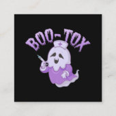 Schattigee Verpleegkundige Geest met Botox Injecti Vierkante Visitekaartje (Achterkant)