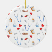 Schattigee verpleegkundige medische apparatuur Pat Keramisch Ornament (Achterkant)