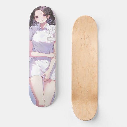Schattigee verpleegster Anime Persoonlijk Skateboard (Voorkant)