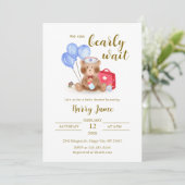 Schattigee verpleegster dokter teddybeer ballon Ba Kaart (Staand voorkant)