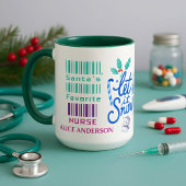 Schattigee Verpleegster Kerstcadeau aangepaste naa Mok