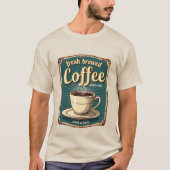 Schattigee vers gebrouwen koffie woordkunst t-shirt (Voorkant)
