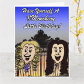 Schattigee Versailles Cartoon Happy Birthday Kaart (Gele Bloem)