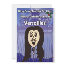 Schattigee Versailles Cartoon Kerst Kaart