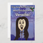 Schattigee Versailles Cartoon Kerst Kaart (Voorkant / Achterkant)